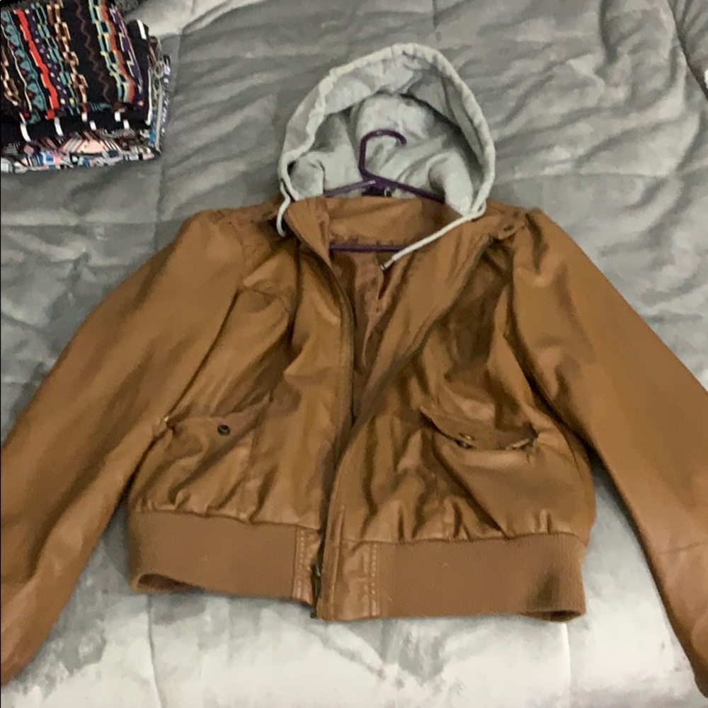 Tan Moc Leather Jacket